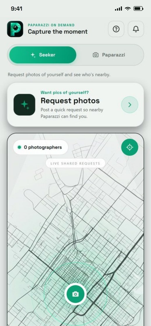 The home screen in light mode.